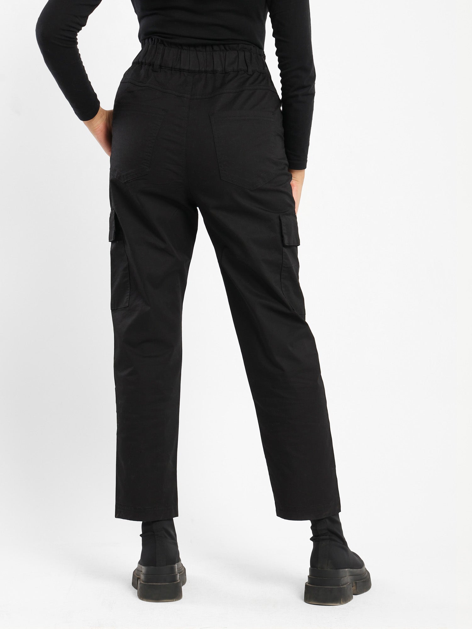 High-Waisted Paper Bag Pants