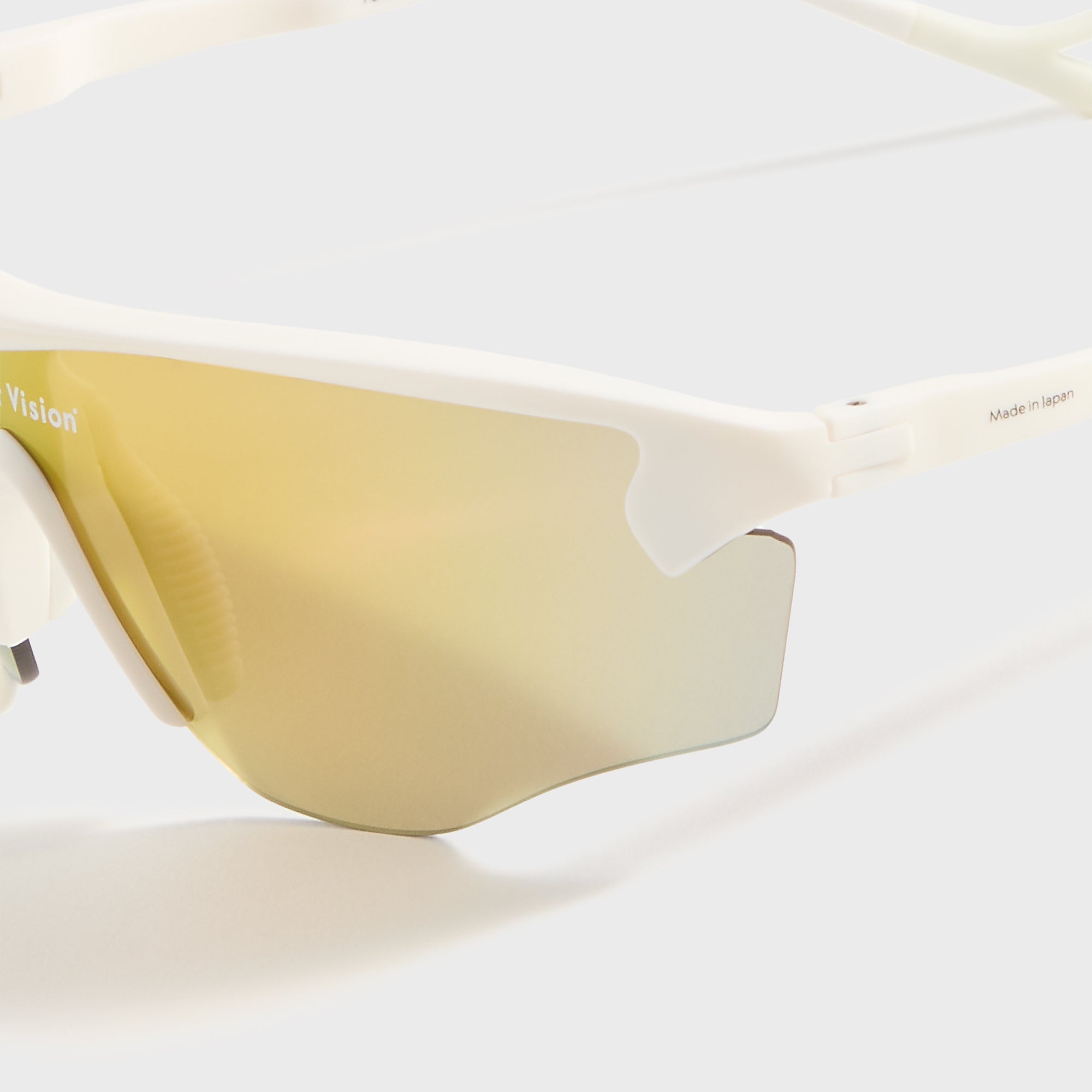 District Vision Junya Racer - White / D+ Amber Mirror