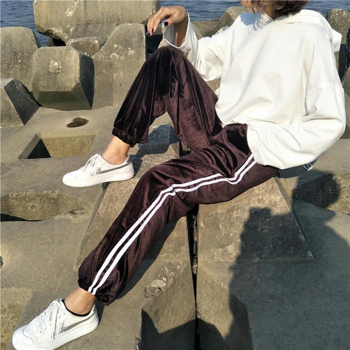 Velvet Side Striped Trousers