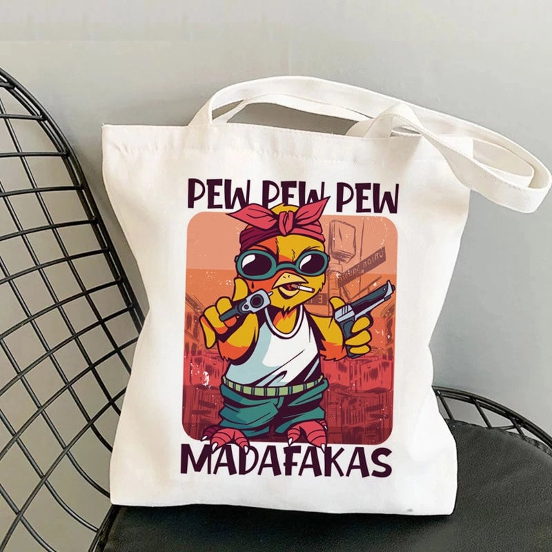 Pug Canvas Tote Bag Women's Large-capacity Dog Tote Bag
