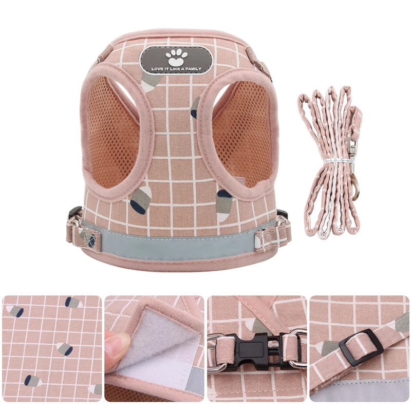 Vest Reflective Pet Dog Chest Strap Set Breathable Dog Rope Cat Supplies Hot Pet Traction Rope
