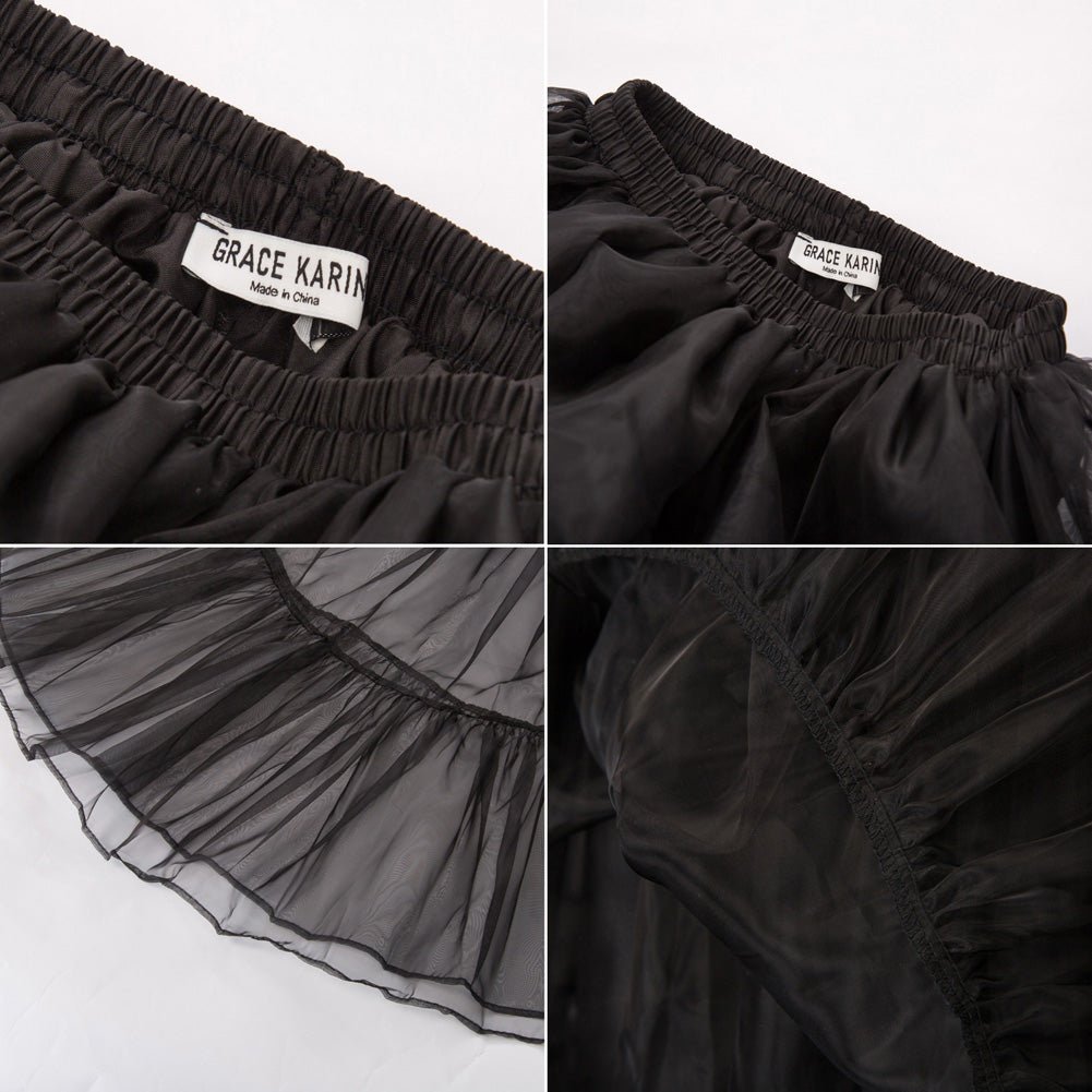 Organza Petticoat Underskirt Crinoline 3 Tiers Vintage Retro Dress