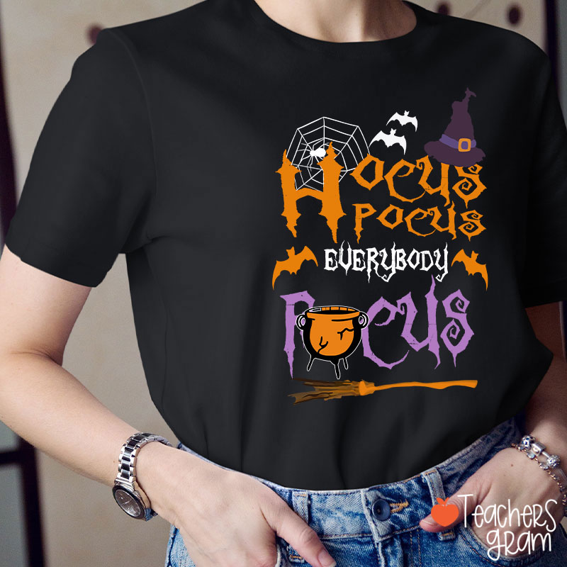 Hocus Pocus Everybody Focus Witch Hat T-Shirt