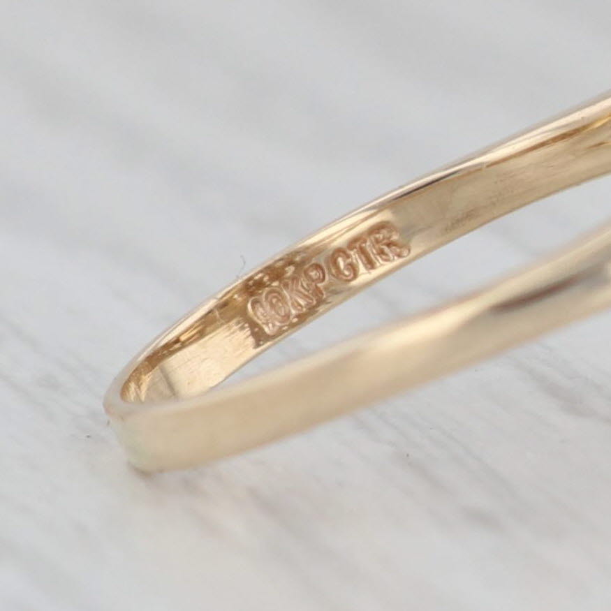 0.12ctw Diamond Cluster Ring 10k Gold Size 7.5 Cocktail