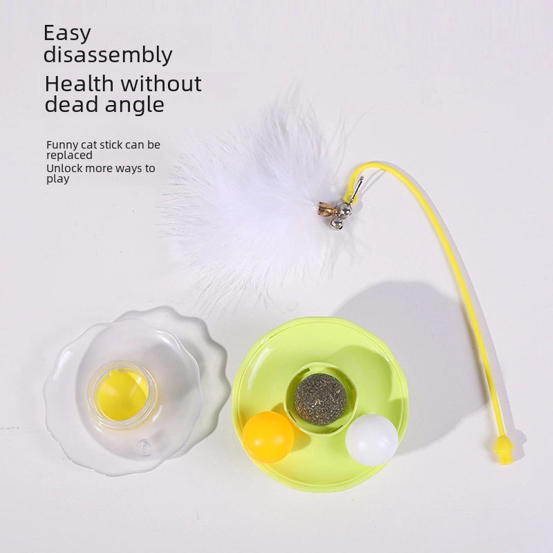 Original Tumbler Cat Toy Self-Hi Removable Funny Cat Stick Feather Bell Catnip Ball Pet Supplies