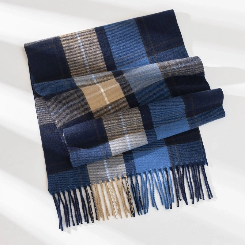 New Ladies Autumn And Winter Cashmere Scarf Fashion Plaid Shawl Warm Cold Scarf