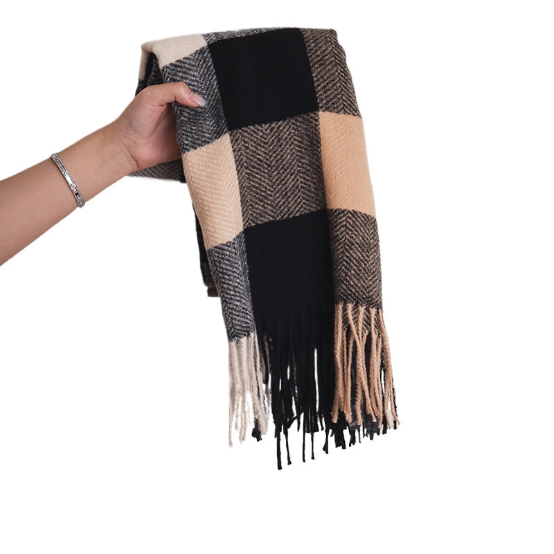Unisex Modern Style Classic Style Lattice Polyester Scarf