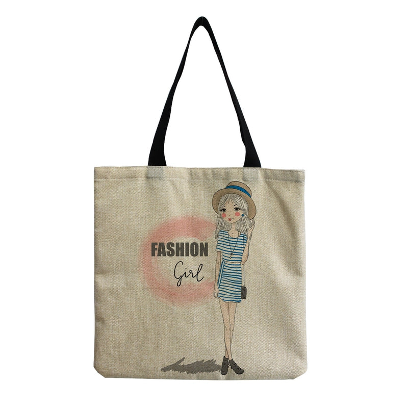 Women's Cotton And Linen Multicolor Vintage Style Vacation Square Open Shoulder Bag