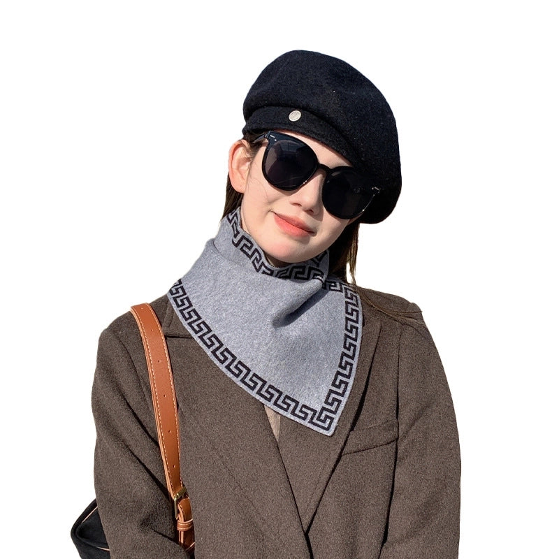 Women's Classic Style Geometric Solid Color Artificial Wool Acrylic Scarf