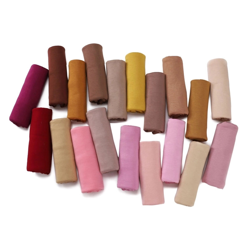 56 Color Optional Jersey Solid Color Mercerized Cotton Scarf Modal Long Scarf Jersey Cover Head Turban