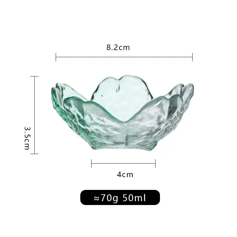 Cherry Blossom Dish Glass Flavor Dish Pink Petal Dish Seasoning Dish Small Dish Mini Bowl Dip Dish