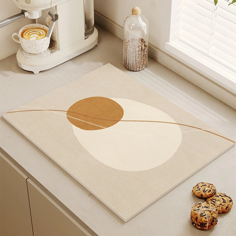 Quiet Wind Tea Bar Machine Water Absorbent Quick-drying Pad Kitchen Bowl Drying Pad Tableware Dining Table Insulation Pad Tea Cup Anti-ironing Pad