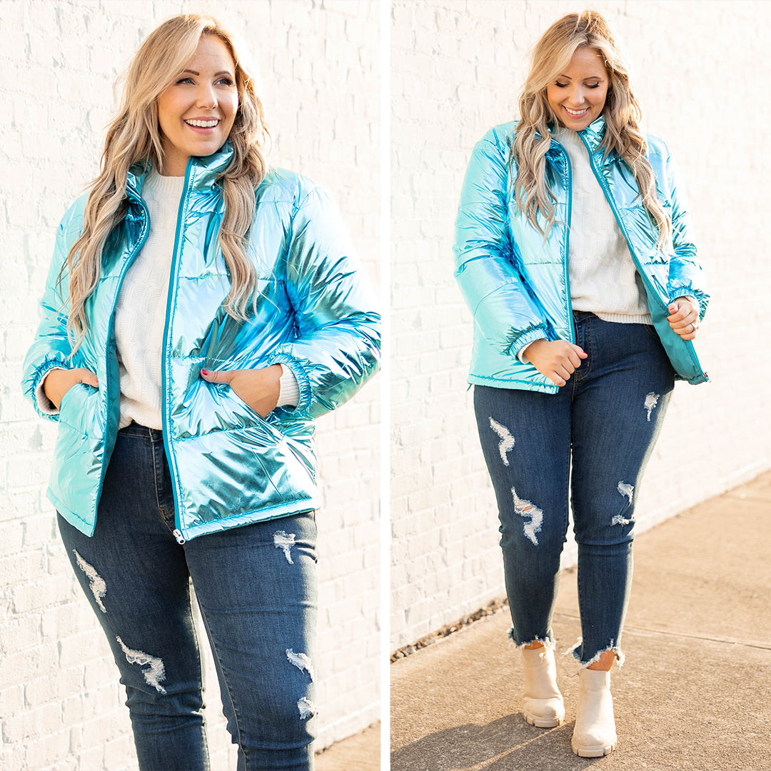 Having Too Much Fun Jacket. Blue