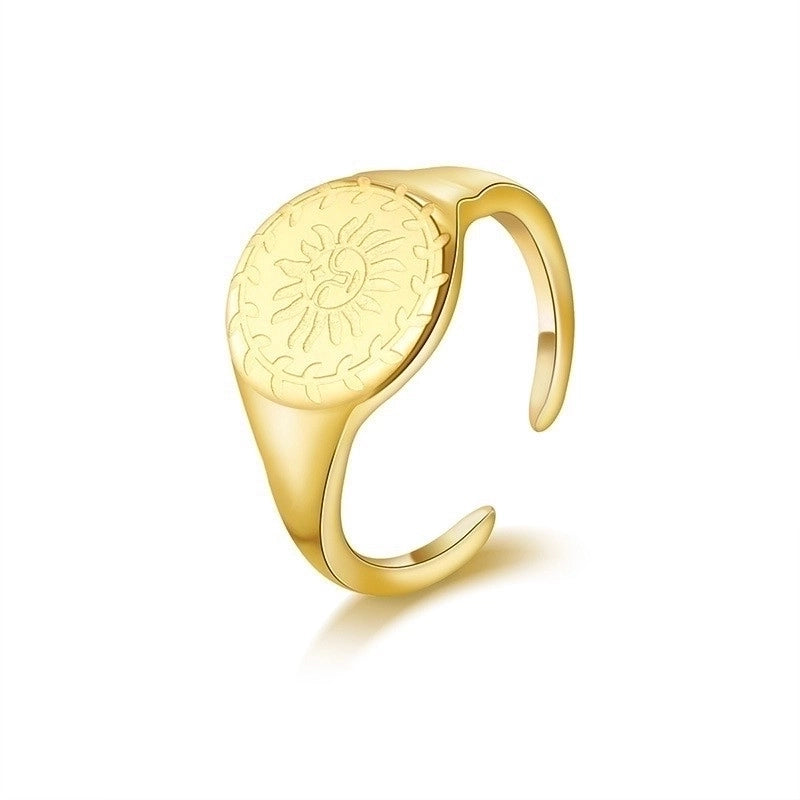 Minimalist U Shape Titanium Steel Plating 18k Gold Plated Open Ring