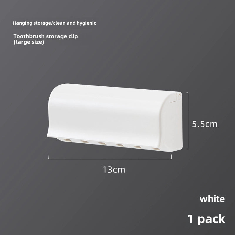 Wall-mounted Toothbrush Holder Storage Rack Punch-free Toilet Toothbrush Storage Rack Simple Wall-mounted Toothpaste Holder