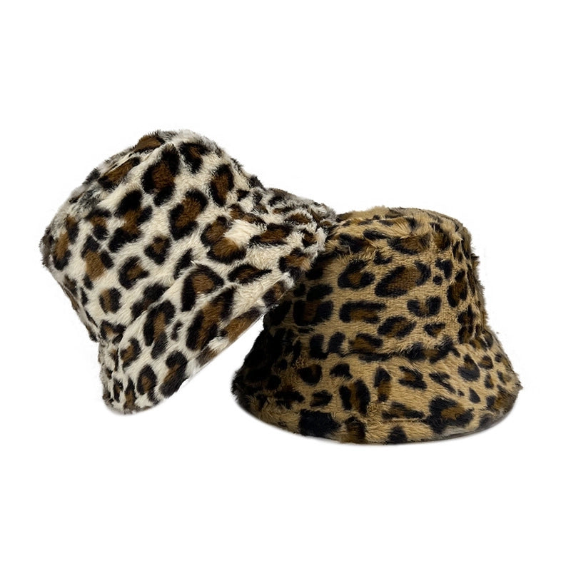 Women's Casual Leopard Wide Eaves Bucket Hat