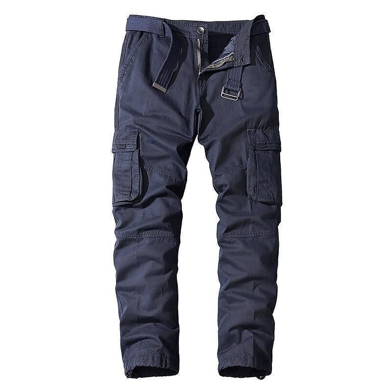 5-PACK  Men's Cargo Pants Trousers Work Pants Multi Pocket 6 Pocket Plain Comfort Breathable Casual Daily Streetwear Cotton Blend Sports Fashion ArmyGreen Black Micro-elastic
