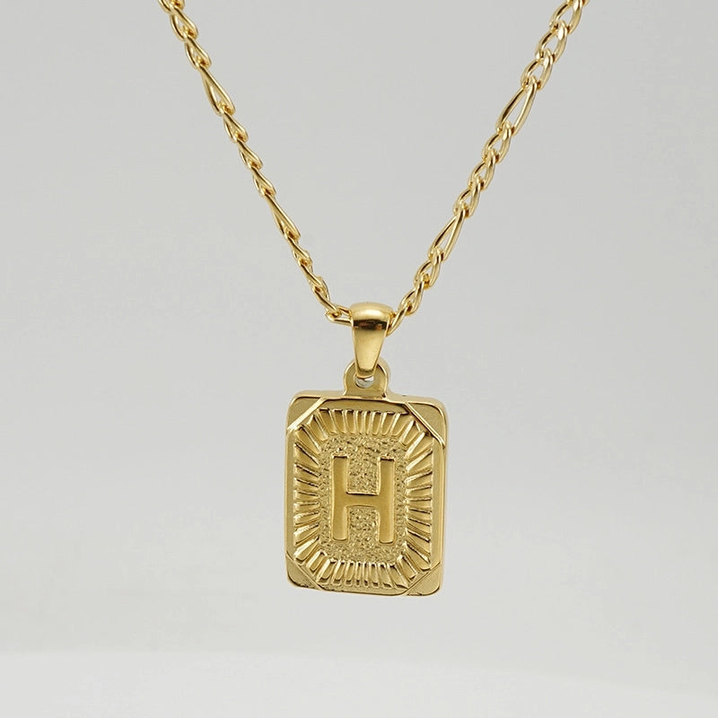 Fashion Letter Titanium Steel Plating Pendant Necklace 1 Piece