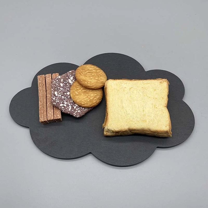 Slate Dinner Plate Dessert Sushi Plate Western Food Black Slate Plate Tableware Flat Plate Barbecue Steak Plate