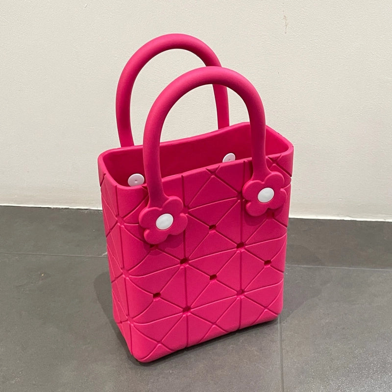 Women's EVA Solid Color Basic Square Open Handbag