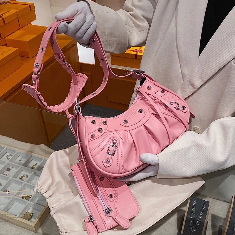 New Fashion Pleated Shoulder Crossbody Dumpling Bag