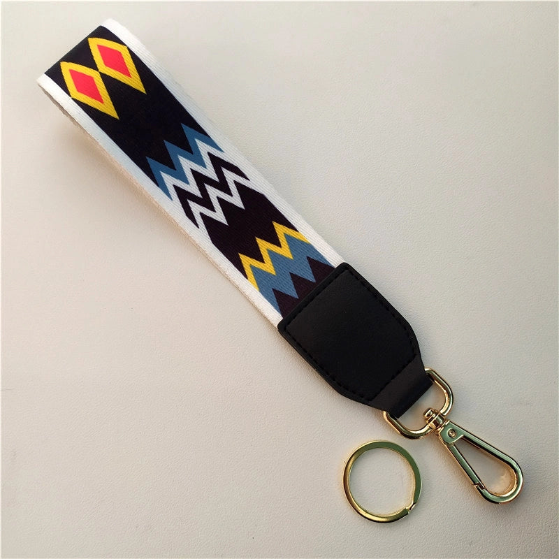 New Color Ethnic Style Hand Strap Wrist Strap Key Ring Keychain Decorative Band Accessory Strap Short Hand Bag