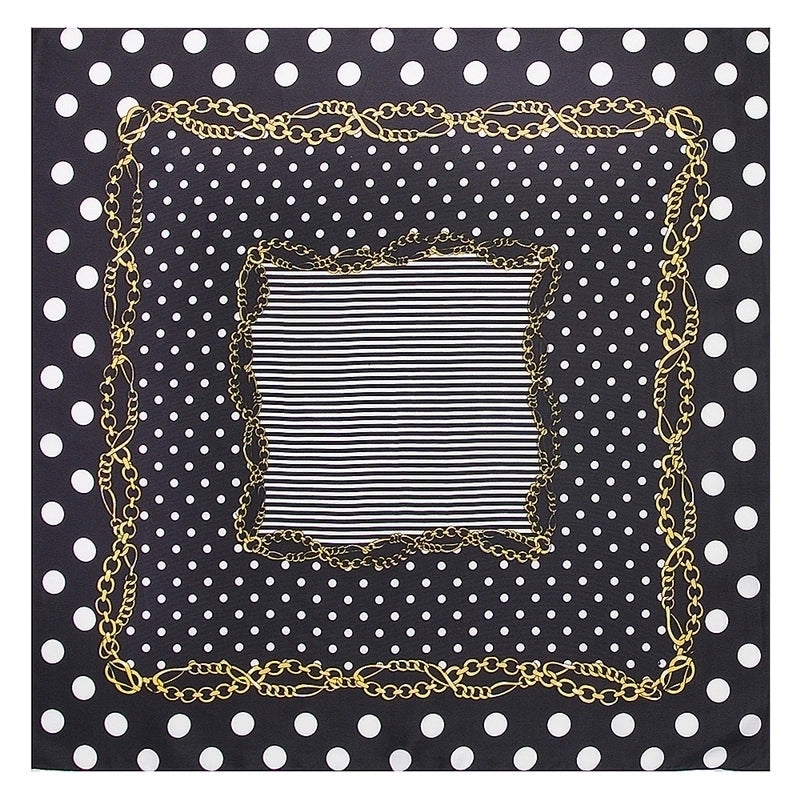 Ladies New 60cm Simulation Silk Twill Silk Carriage Flower Square Scarf