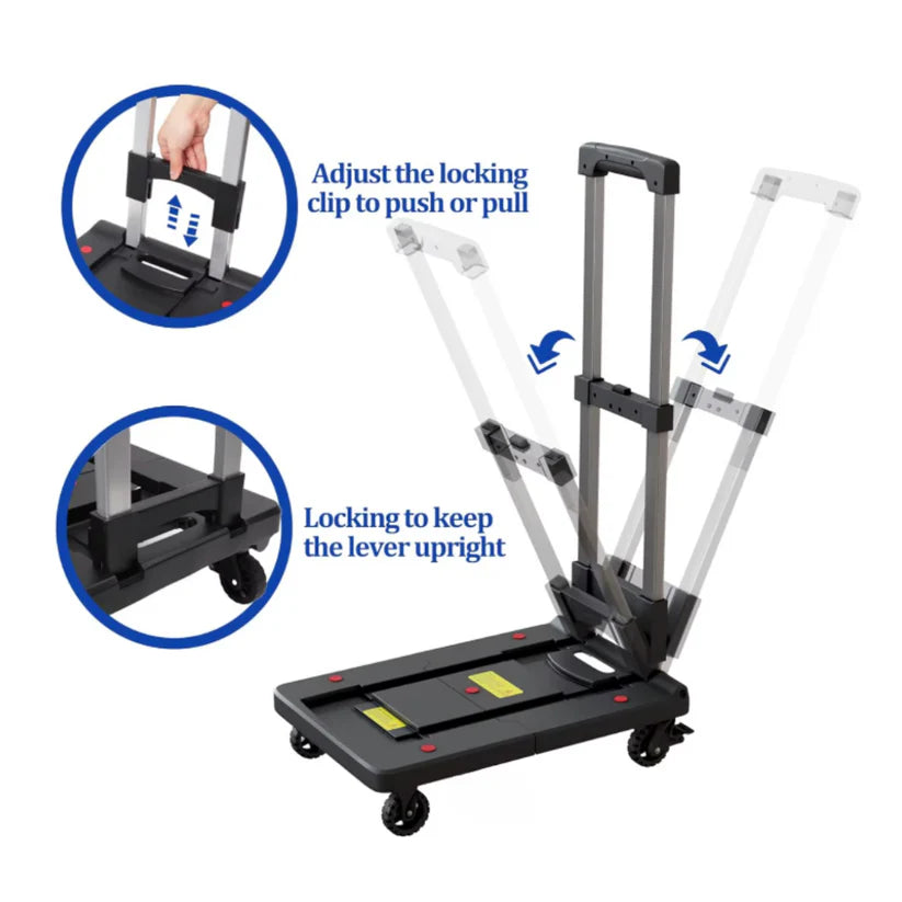 Folding Garden Trolley with Bag. Luggage Cart with Bag
