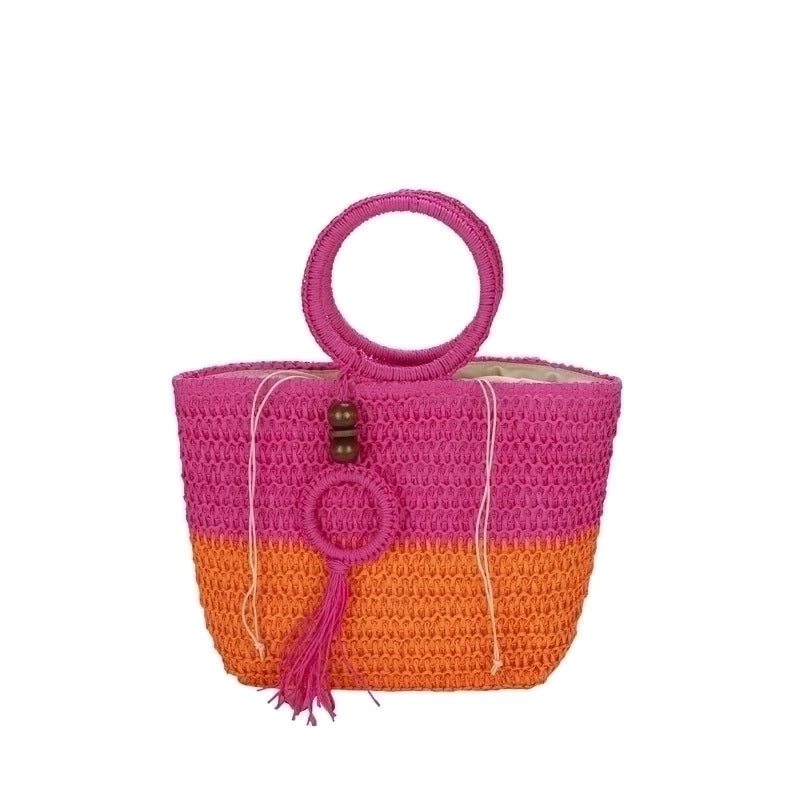 Women's Medium All Seasons Straw Streetwear Handbag
