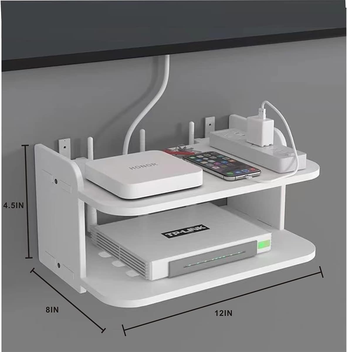 Wall Hanging Router Shelf. Wi-Fi Router Shelf