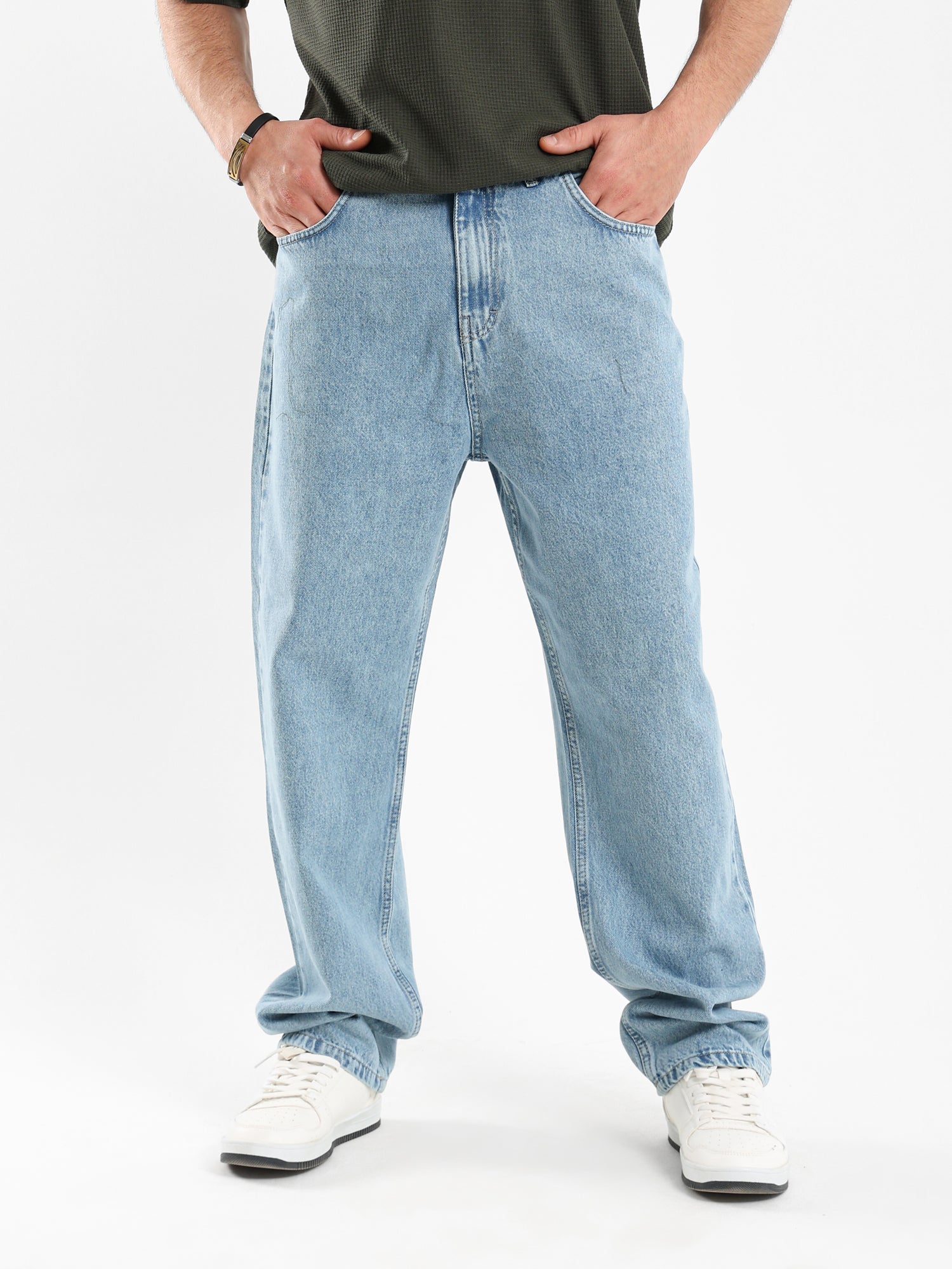 Relaxed Fit Straight Leg Jeans