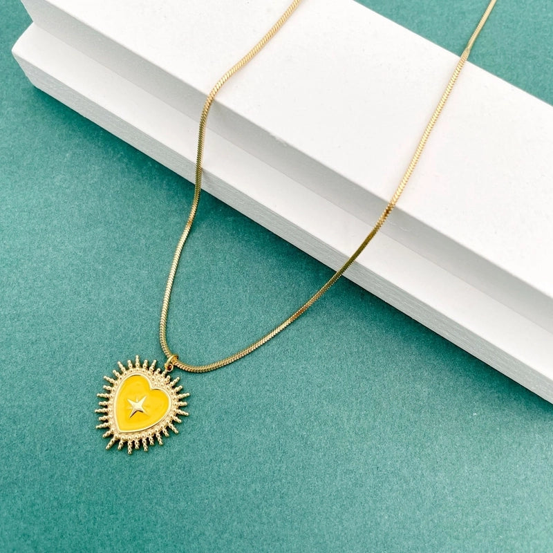 Fashion Round Water Droplets 304 Stainless Steel Natural Stone Zircon 14K Gold Plated Plating Inlay Stainless Steel Necklaces