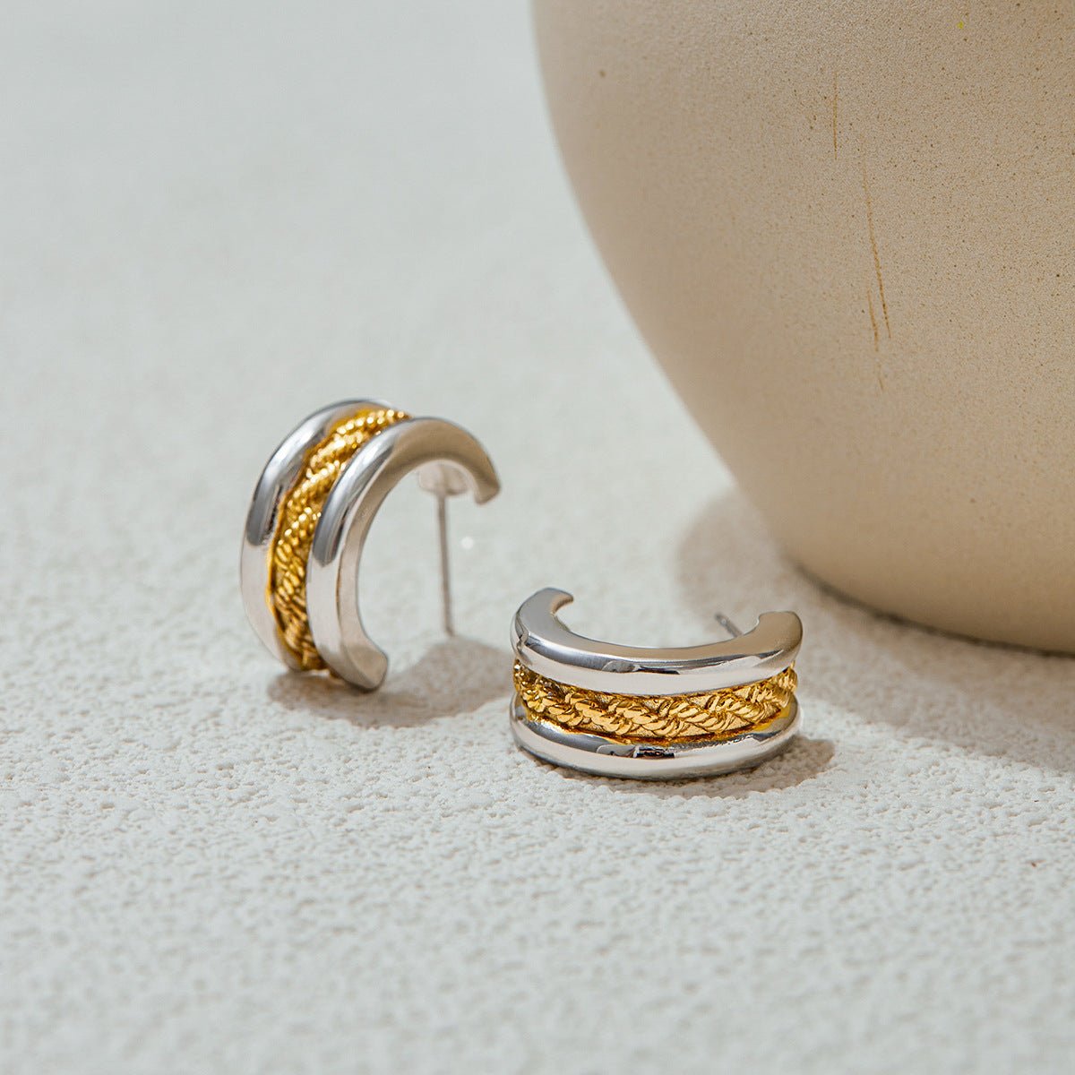 Stainless Steel Earrings Earrings Female Design Niche Earrings Titanium Steel
