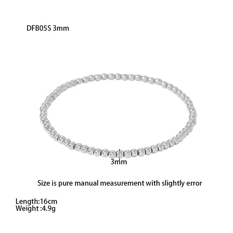 Solid Color 304 Stainless Steel 18K Gold Plated Stainless Steel Bracelets In Bulk