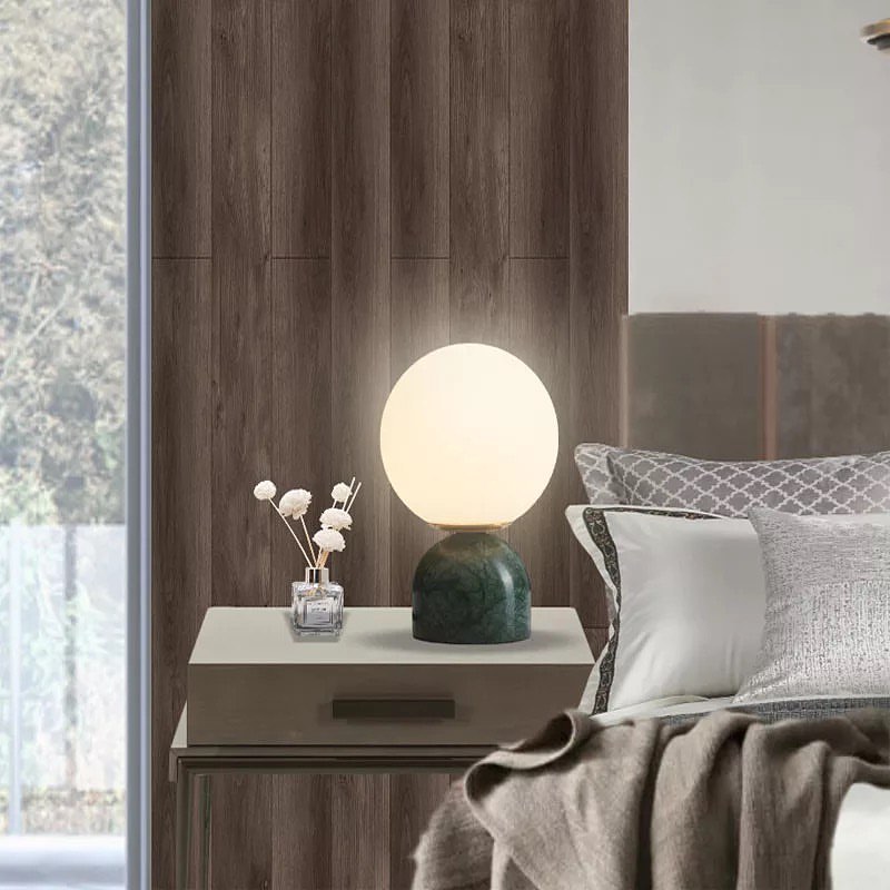 Minimalist Globe Table Lamp with High quality MARBLE Base