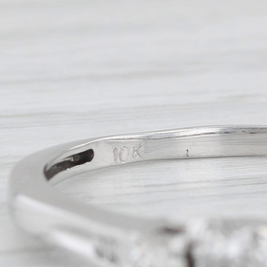 0.30ctw Princess Diamond Engagement Ring 10k White Gold Size 8.5