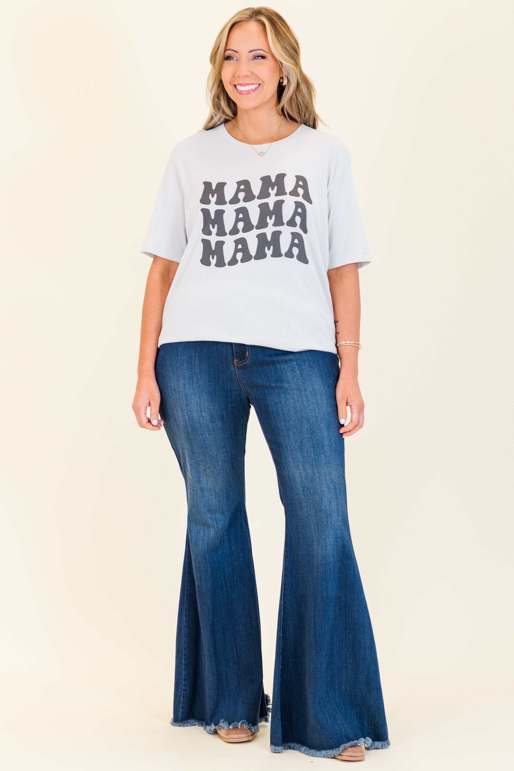 Mama Mama Mama Tee. Silver