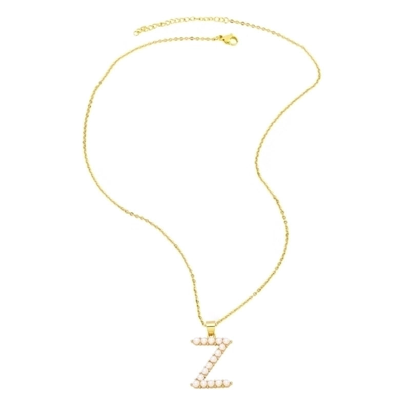 Copper Cable Chain Letter Pendant Necklace