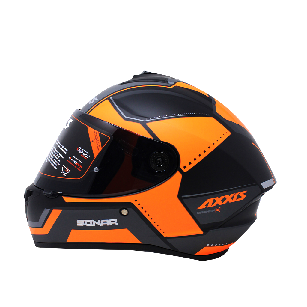 Casco Integral Axxis Draken Naranja