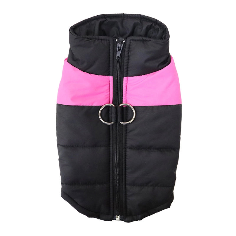 Thickened Autumn/winter Dog Clothes Pet Skiing Jacket Windproof Winter Cotton Vest Seasonal Assault Clothing