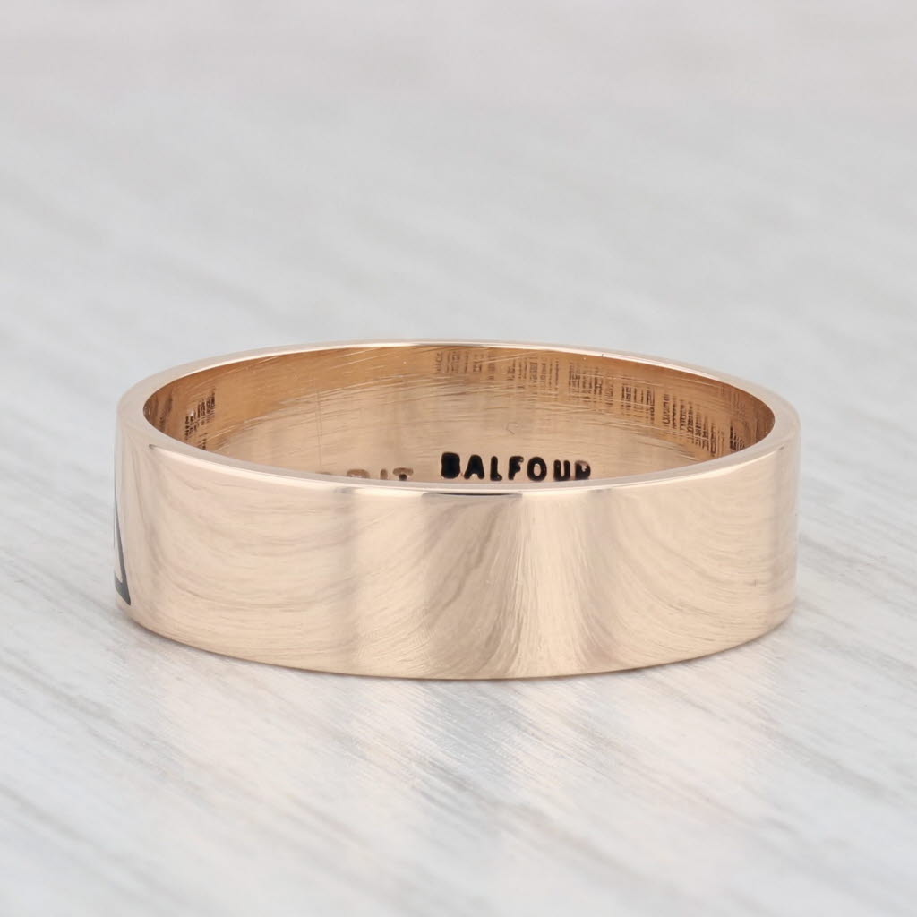 Masonic Yod Ring 10k Gold Size 9.75 Band 14th Degree Scottish Rite