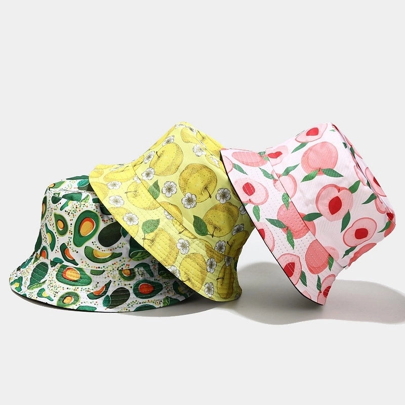Women's Cute Sweet Fruit Printing Bucket Hat