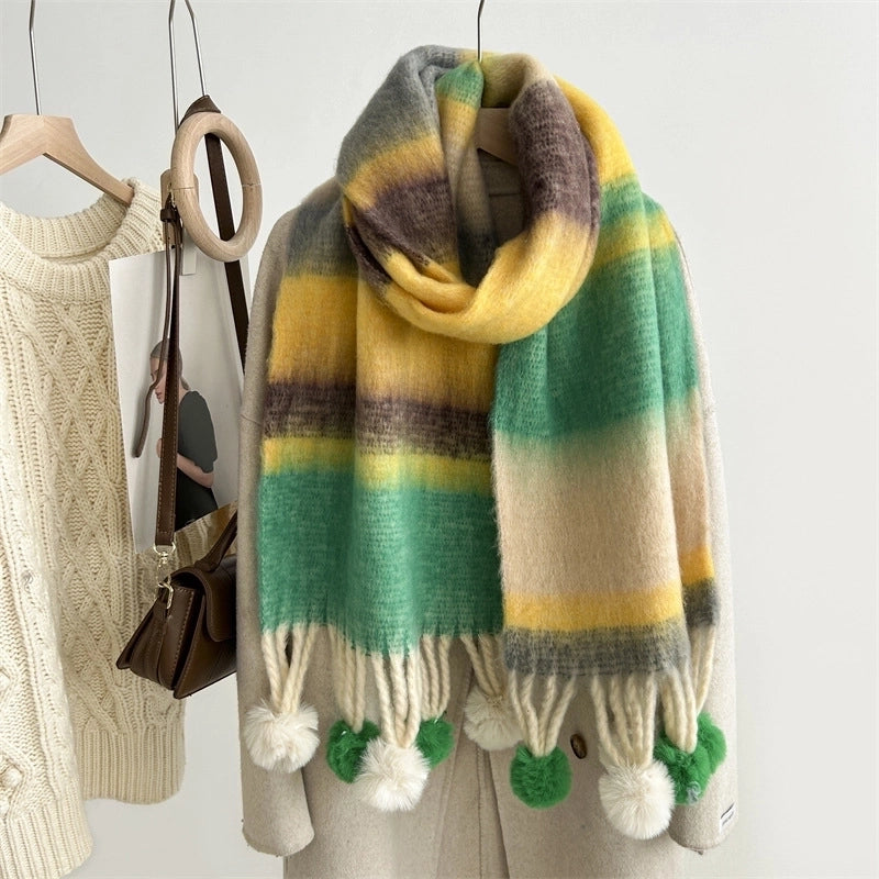 Women's Minimalist Solid Color Imitation Cashmere Scarf