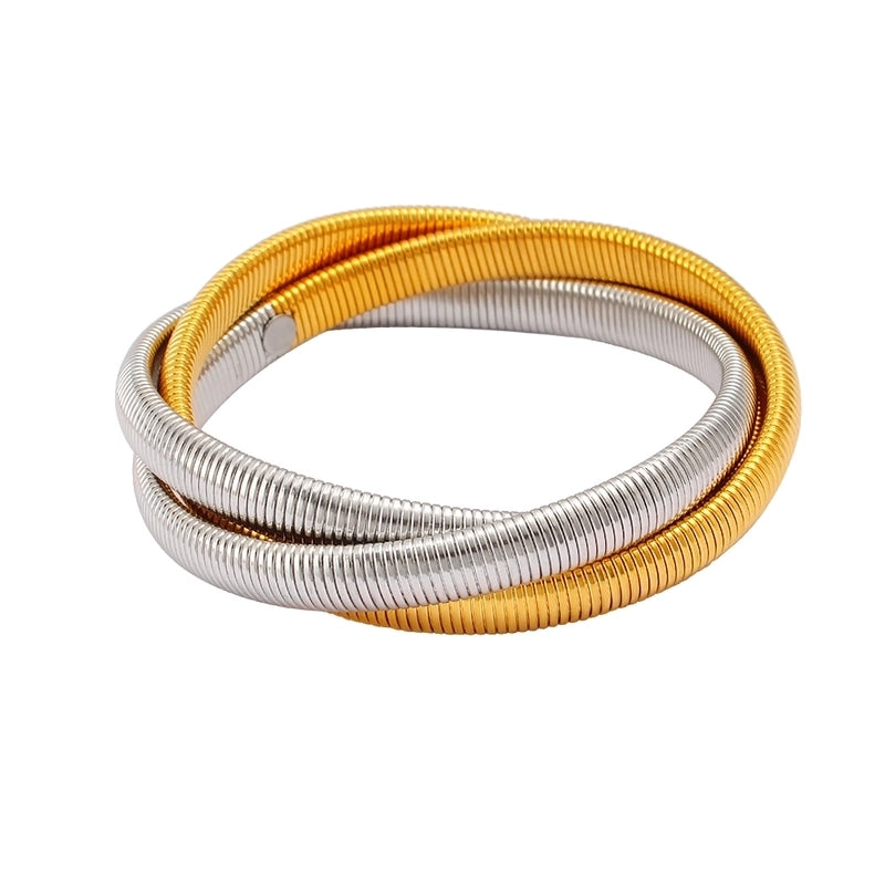 Hip-Hop Minimalist Commute Geometric 304 Stainless Steel 316 Stainless Steel  Zircon 18K Gold Plated Inlay Bracelets Earrings Necklace