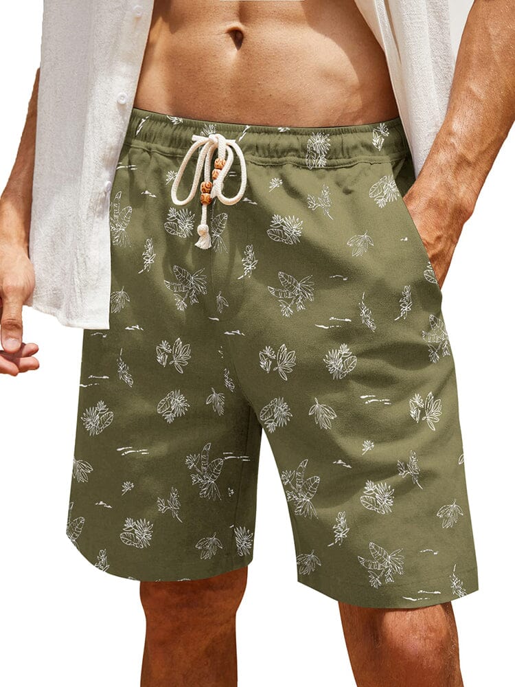 Casual Printed Linen Holiday Shorts (US Only)