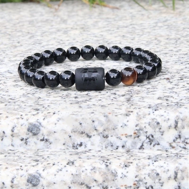 Minimalist Constellation Natural Stone Beaded Carving Bracelets