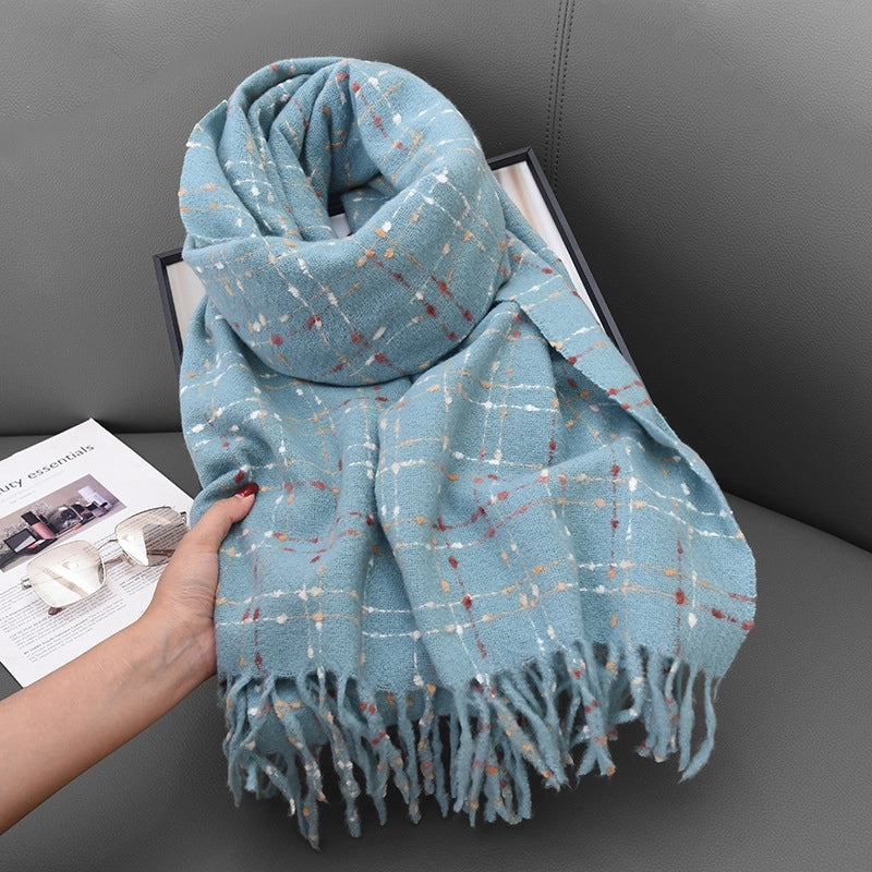Women's Modern Style Classic Style Lattice Polyester Scarf