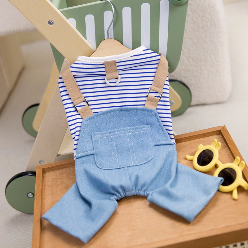 Pet Dog Four-leg Pants Pet Dog Homewear Pet Dog Clothes Spring And Summer New 24 Denim Four-leg Pants