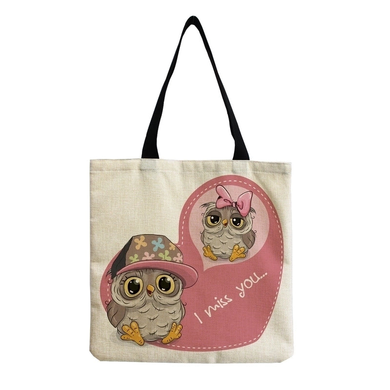 Women's Casual Cartoon Shopping Bags