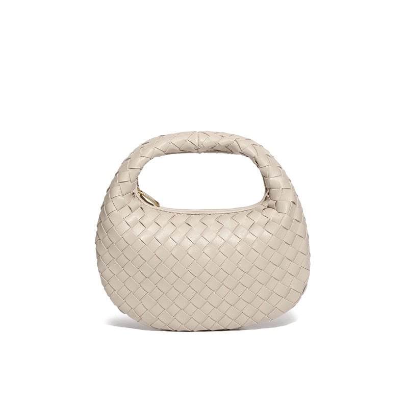 Women's Small Pu Leather Solid Color Streetwear Round Zipper Handbag